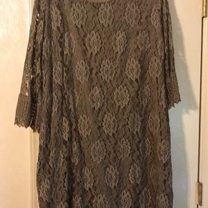 Beige lace dress
